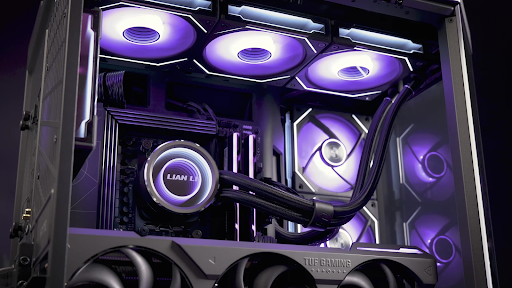 Trading setup with multiple monitors and financial charts